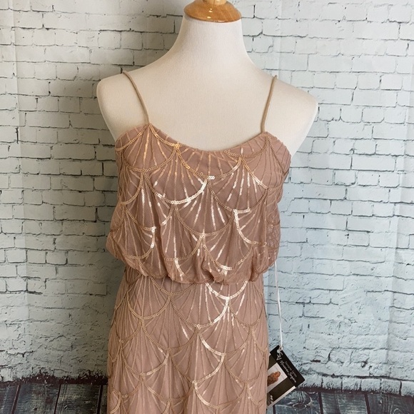 Sorella Vita NWT #9018 Bridesmaid or Mother of Bride Dress Sz 10 Sequins Holiday - Picture 3 of 16
